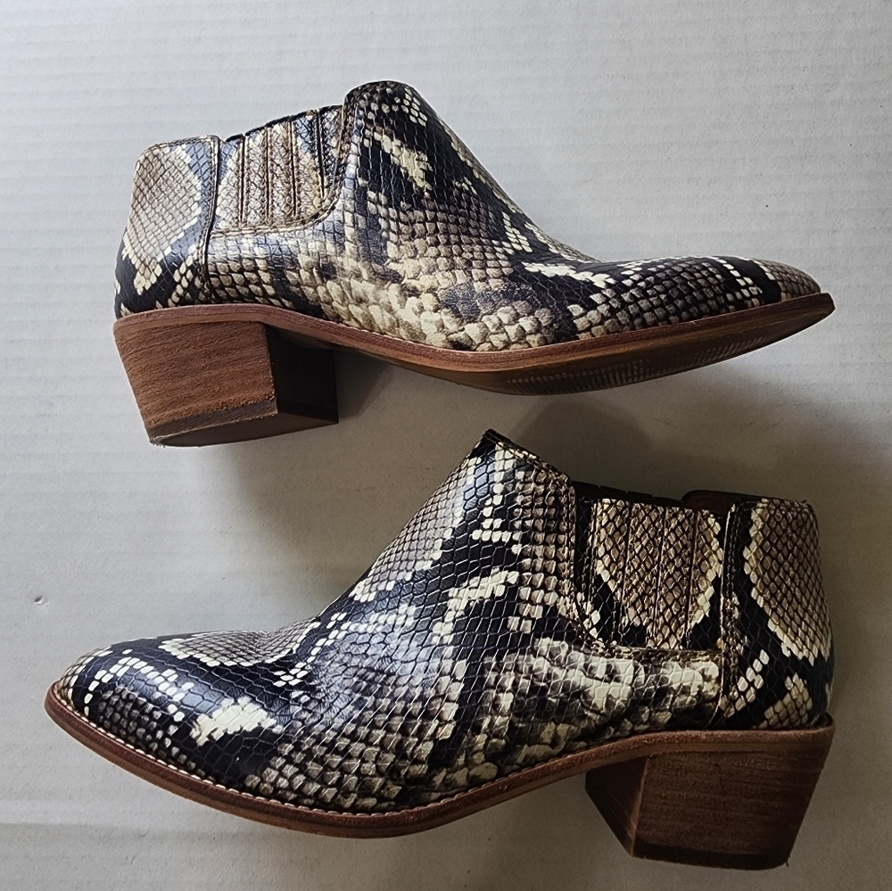🌸 Madewell | Leather‎ Snakeskin Leather Boots, size 7 - Picture 7 of 11